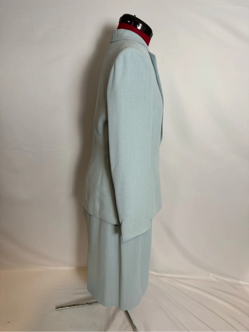 NWT Le Suit Skirt Suit Women's Size 10 Light Blue 3-Piece Set Blazer/Shell/Skirt